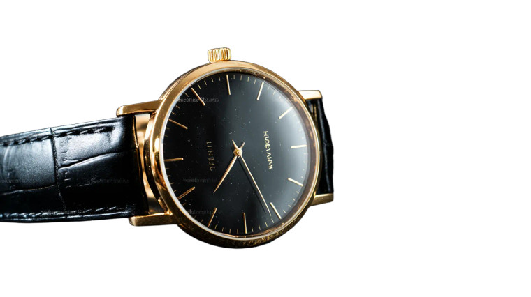 Elegant Gold Wristwatch Vinyl Car Decal Sticker – Waterproof & UV-Resistant 2.72"