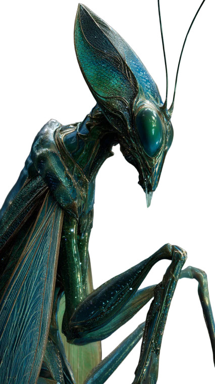 Mantid Alien Vinyl Car Decal Sticker – Waterproof & UV-Resistant 4.8533333333333335"