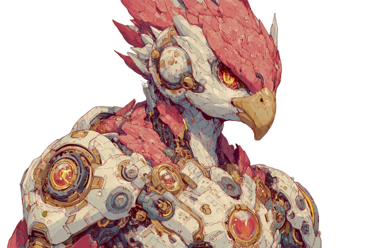 Human Blaziken Concept Vinyl Car Decal Sticker – Waterproof & UV-Resistant 2.986666666666667"