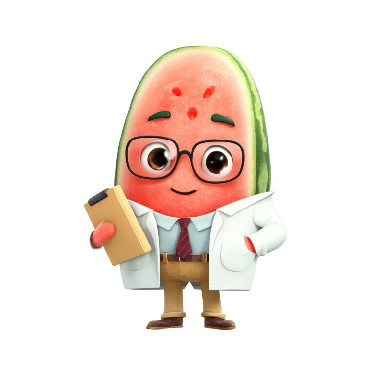 Watermelon Character V2 Vinyl Car Decal Sticker – Waterproof & UV-Resistant 3.4133333333333336"