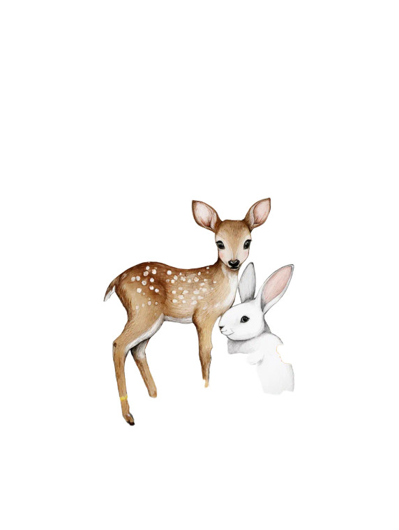Baby Deer & Bunny Vinyl Car Decal Sticker – Waterproof & UV-Resistant 8.213333333333333" Baby Deer & Bunny Vinyl Car Decal Sticker – Waterproof & UV-Resistant 8.213333333333333"