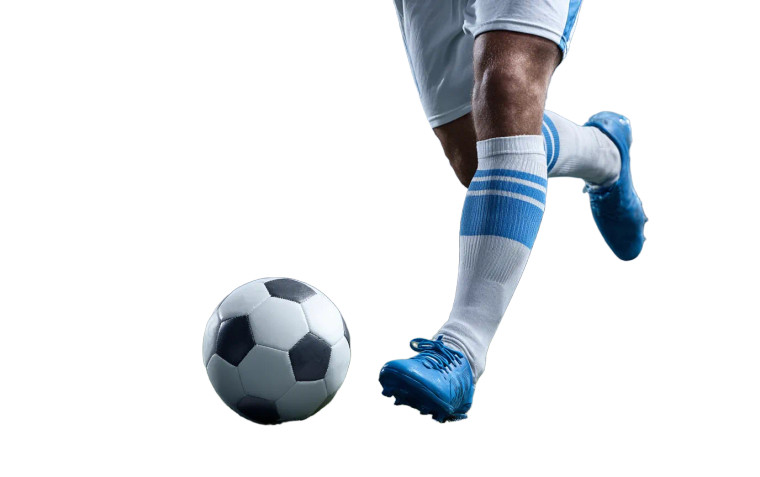 Soccer Player Kicking Vinyl Car Decal Sticker – Waterproof & UV-Resistant 5.76"