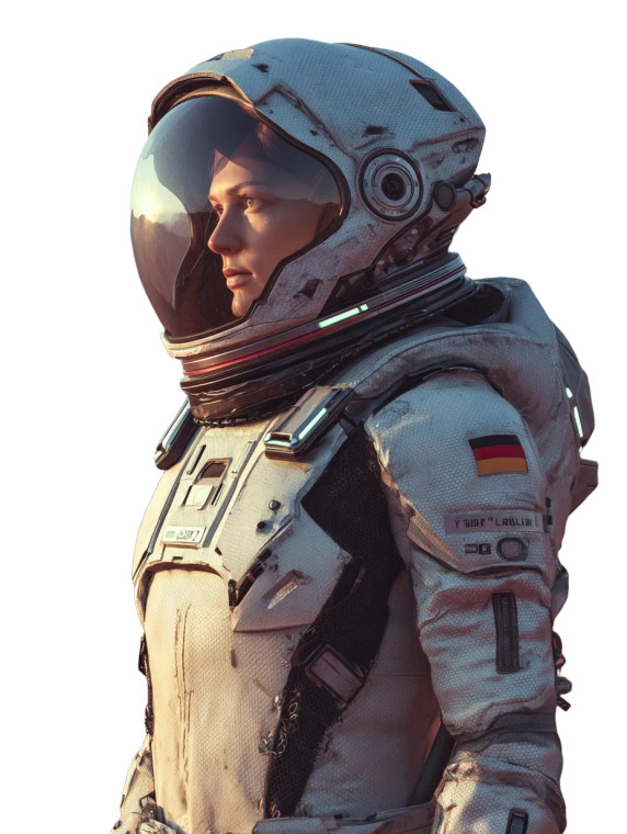 Mars Astronaut V4 Vinyl Car Decal Sticker – Waterproof & UV-Resistant 8.213333333333333"