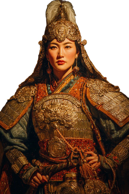 Mongolian Queen Vinyl Car Decal Sticker – Waterproof & UV-Resistant 4.4