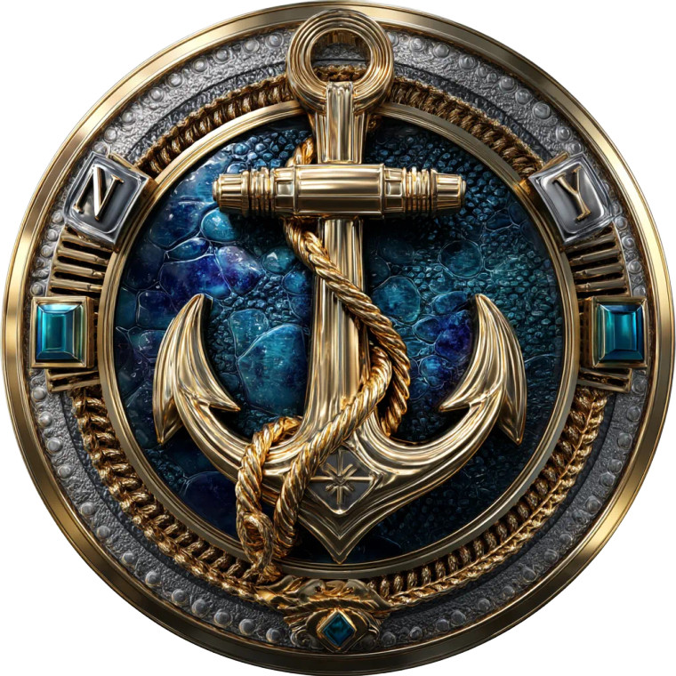 Navy Anchor Emblem Vinyl Car Decal Sticker – Waterproof & UV-Resistant 6.826666666666667"