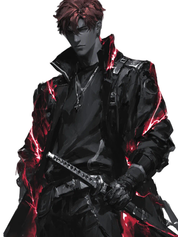 Anime Swordsman Aura Vinyl Car Decal Sticker – Waterproof & UV-Resistant 8.213333333333333"