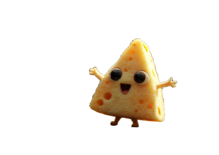 Chibi Cheese Wedge Vinyl Car Decal Sticker – Waterproof & UV-Resistant 3.0933333333333333"