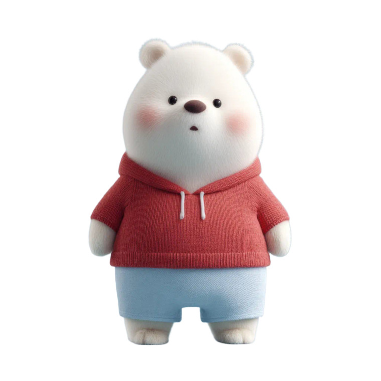 Chubby Polar Bear V3 Vinyl Car Decal Sticker – Waterproof & UV-Resistant 3.4133333333333336"