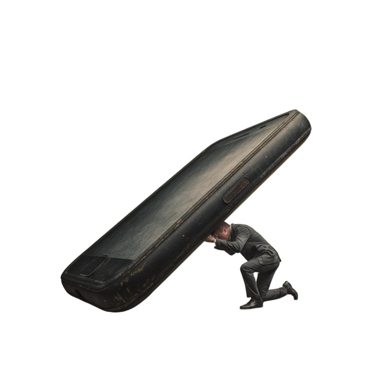 Giant Phone Crush Vinyl Car Decal Sticker – Waterproof & UV-Resistant 3.4133333333333336"