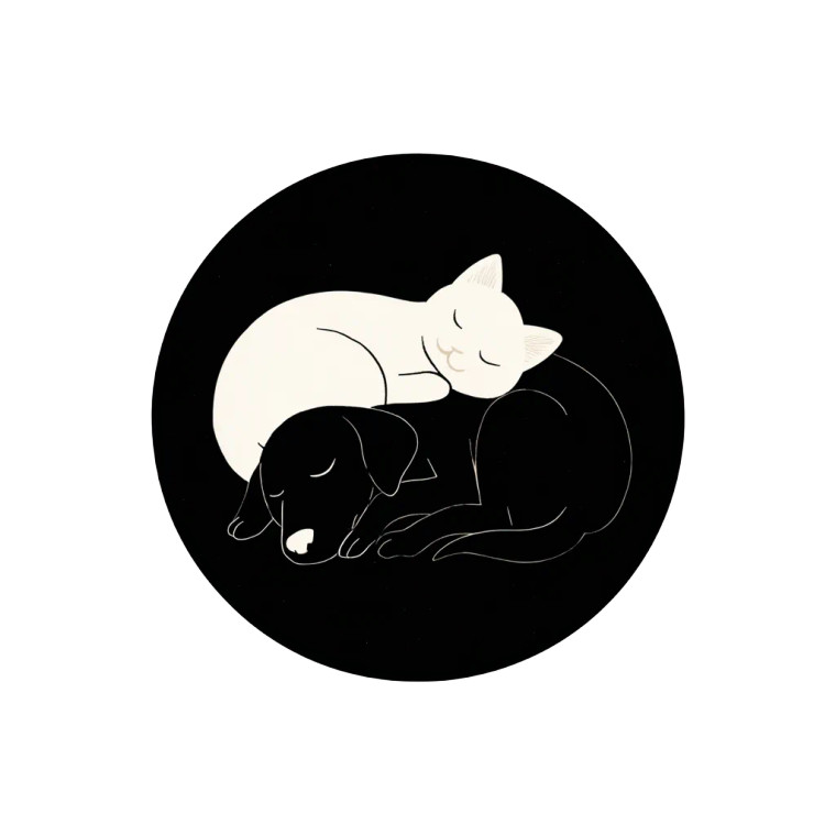 Sleeping Cat Logo V2 Vinyl Car Decal Sticker – Waterproof & UV-Resistant 6.826666666666667"