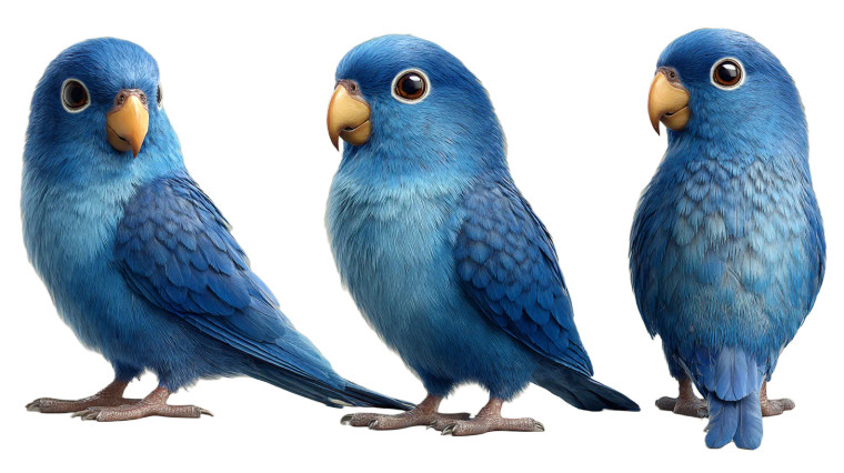 Blue Parrot Sheet V2 Vinyl Car Decal Sticker – Waterproof & UV-Resistant 5.4