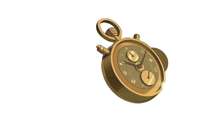 Golden Stopwatch Vinyl Car Decal Sticker – Waterproof & UV-Resistant 2.72"