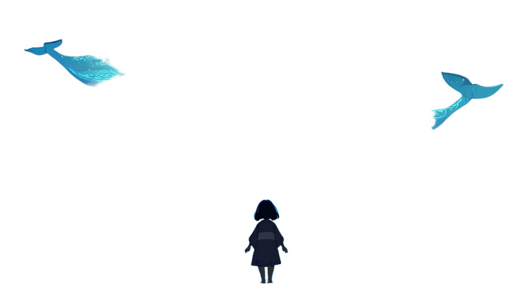 Whale-Child Hybrid Vinyl Car Decal Sticker – Waterproof & UV-Resistant 2.72"