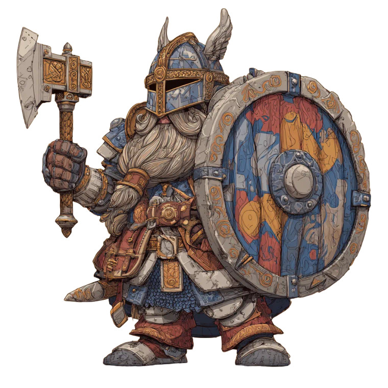 Armoured Dwarf Warrior Vinyl Car Decal Sticker – Waterproof & UV-Resistant 3.4133333333333336"