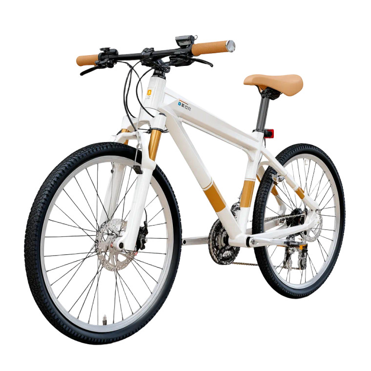 White Bike Vinyl Car Decal Sticker – Waterproof & UV-Resistant 3.4133333333333336"