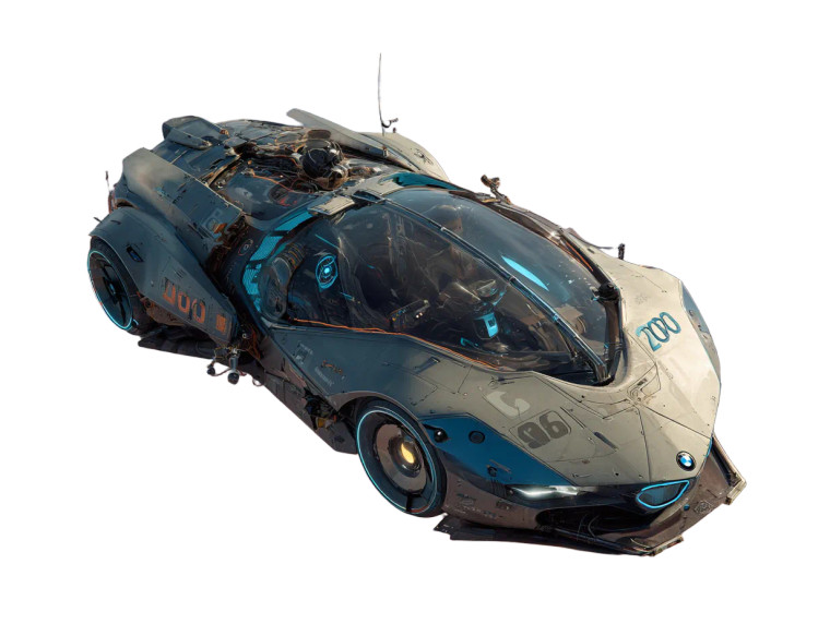 Futuristic Bmw Spaceship Vinyl Car Decal Sticker – Waterproof & UV-Resistant 6.1866666666666665"