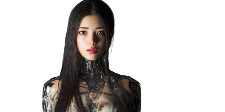 Cyborg Geisha V3 Vinyl Car Decal Sticker – Waterproof & UV-Resistant 5.12"