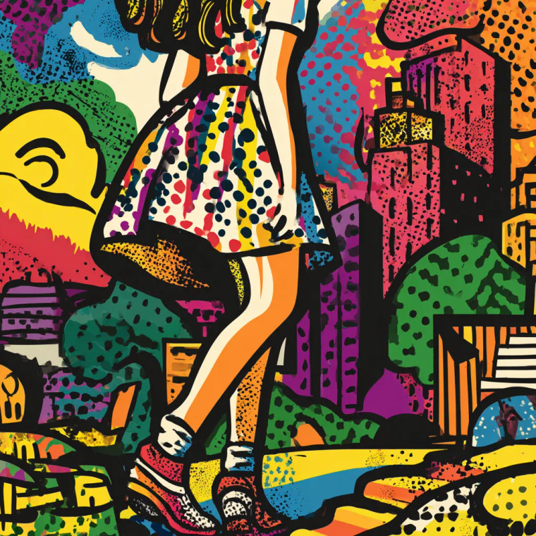 Colorful Graffiti Lady Vinyl Car Decal Sticker – Waterproof & UV-Resistant 6.826666666666667"