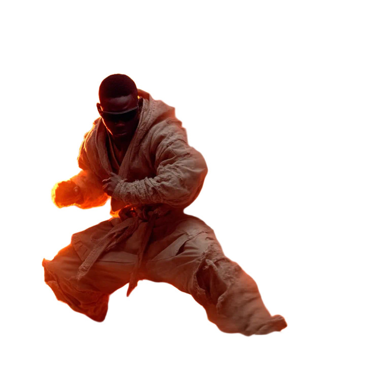 Angry African Ninja Vinyl Car Decal Sticker – Waterproof & UV-Resistant 3.4133333333333336"