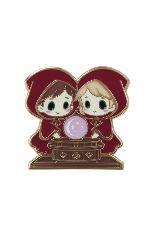 Chibi Wizard Duo Vinyl Car Decal Sticker – Waterproof & UV-Resistant 8.96"