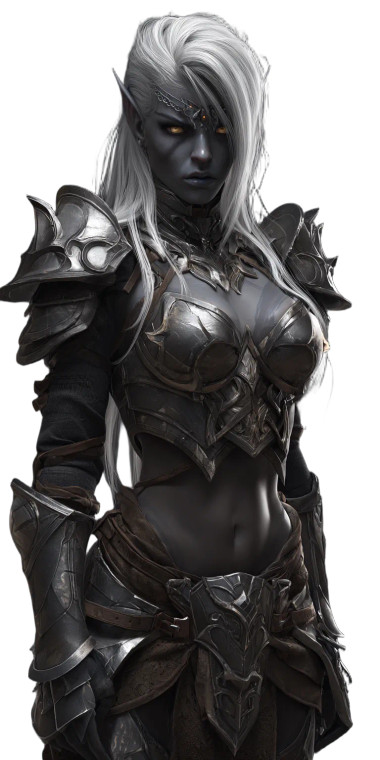 Drow Priestess V2 Vinyl Car Decal Sticker – Waterproof & UV-Resistant 5.12"