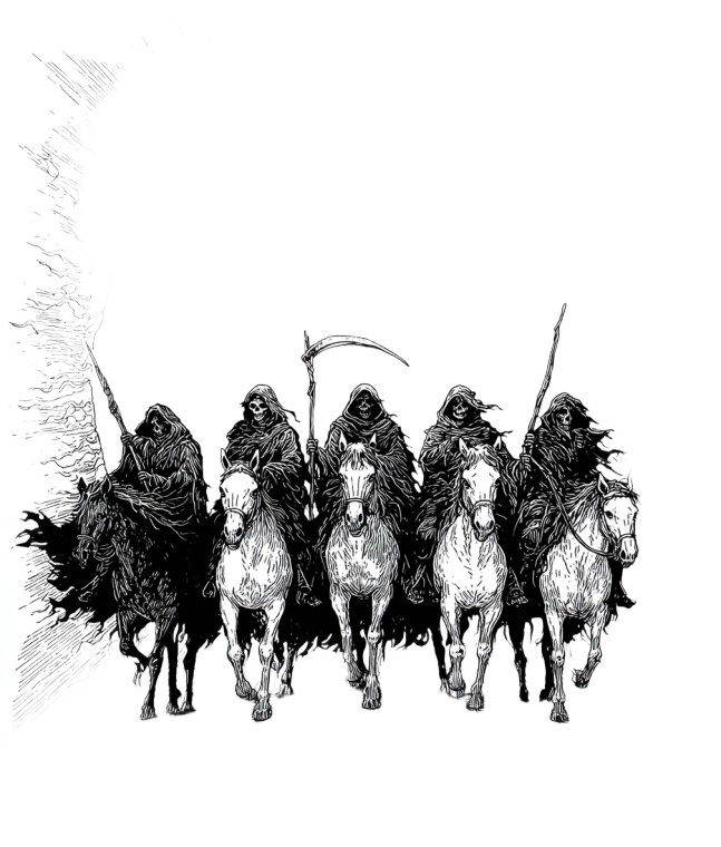 Grim Reapers Arch Vinyl Car Decal Sticker – Waterproof & UV-Resistant 3.946666666666666