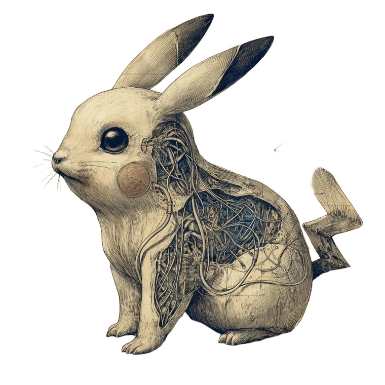 Victorian Pikachu Drawing Vinyl Car Decal Sticker – Waterproof & UV-Resistant 6.826666666666667"