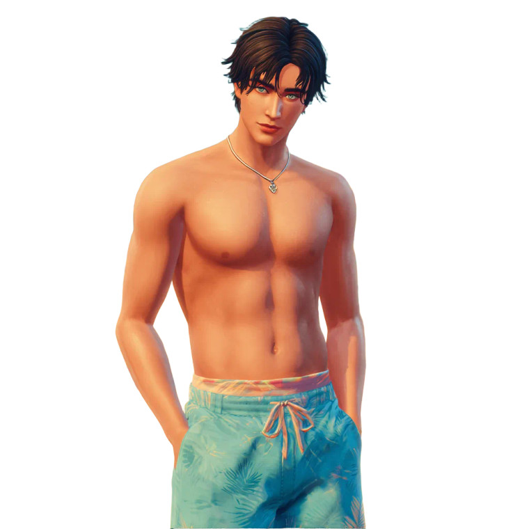 Sims Beach Dude Vinyl Car Decal Sticker – Waterproof & UV-Resistant 6.826666666666667"