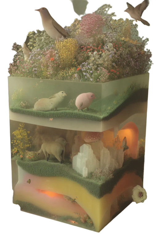 Surreal Scientific Cube Vinyl Car Decal Sticker – Waterproof & UV-Resistant 8.96"