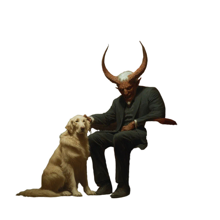 Devil On Throne V7 Vinyl Car Decal Sticker – Waterproof & UV-Resistant 3.4133333333333336"