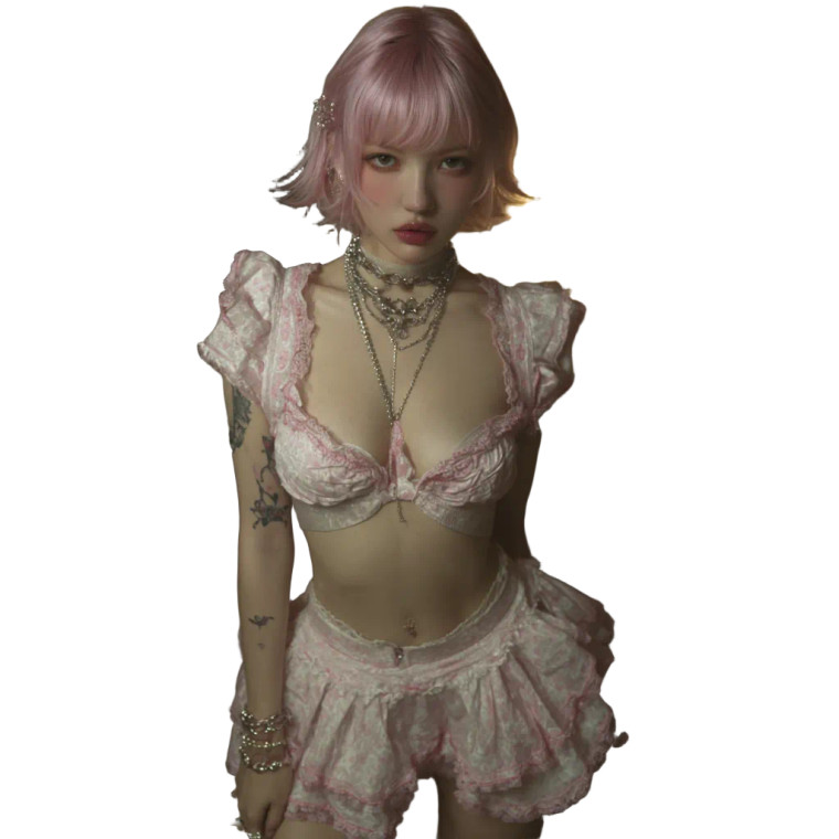 Punk Pink Lady Vinyl Car Decal Sticker – Waterproof & UV-Resistant 3.4133333333333336"