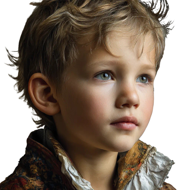 Young Boy Painting Vinyl Car Decal Sticker – Waterproof & UV-Resistant 6.826666666666667"