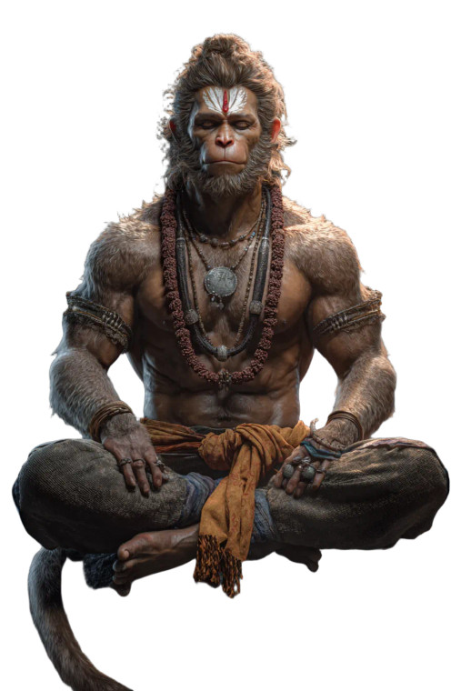 Hanuman Portrait Vinyl Car Decal Sticker – Waterproof & UV-Resistant 4.4