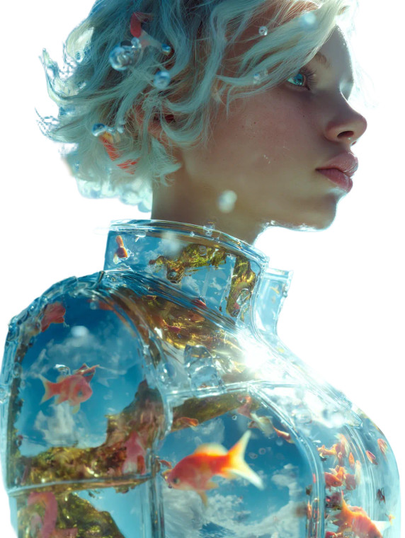 Aquarium Dress Model V2 Vinyl Car Decal Sticker – Waterproof & UV-Resistant 8.213333333333333"