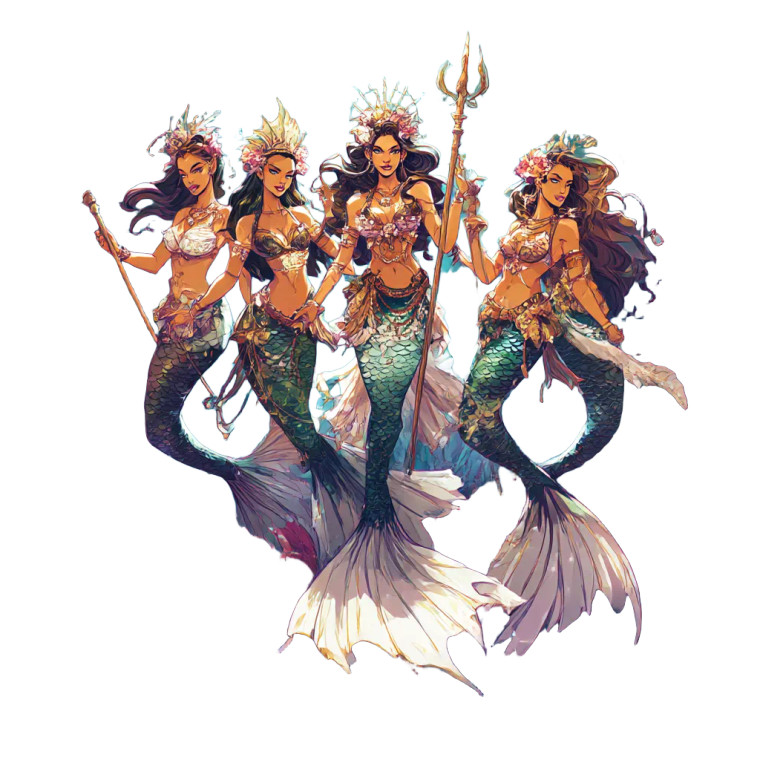 Luring Mermaids Vinyl Car Decal Sticker – Waterproof & UV-Resistant 6.826666666666667"