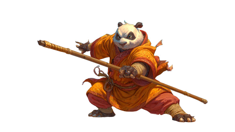 Panda Monk Battle Vinyl Car Decal Sticker – Waterproof & UV-Resistant 2.72"