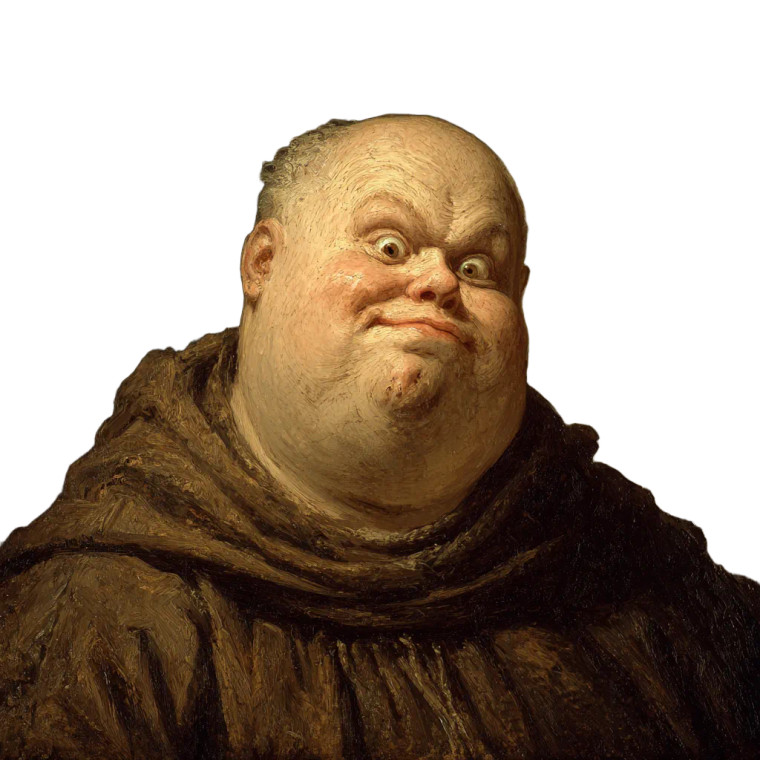 Derpy Monk Portrait Vinyl Car Decal Sticker – Waterproof & UV-Resistant 3.4133333333333336"