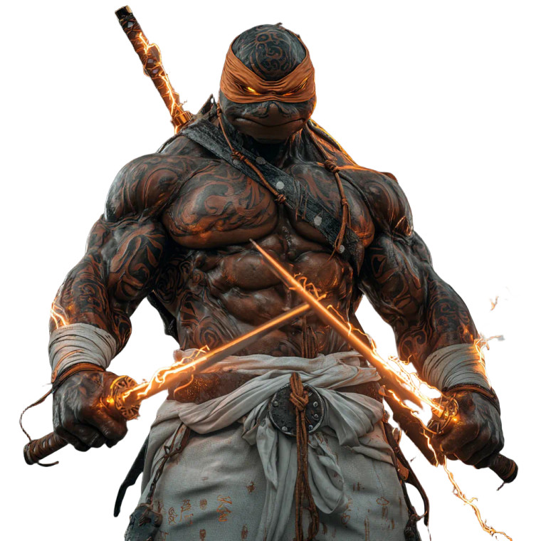 Muscular Ninja Turtle Vinyl Car Decal Sticker – Waterproof & UV-Resistant 3.4133333333333336"