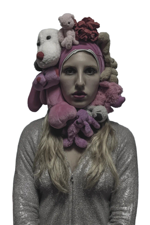 Tall Plush Woman Vinyl Car Decal Sticker – Waterproof & UV-Resistant 8.96"