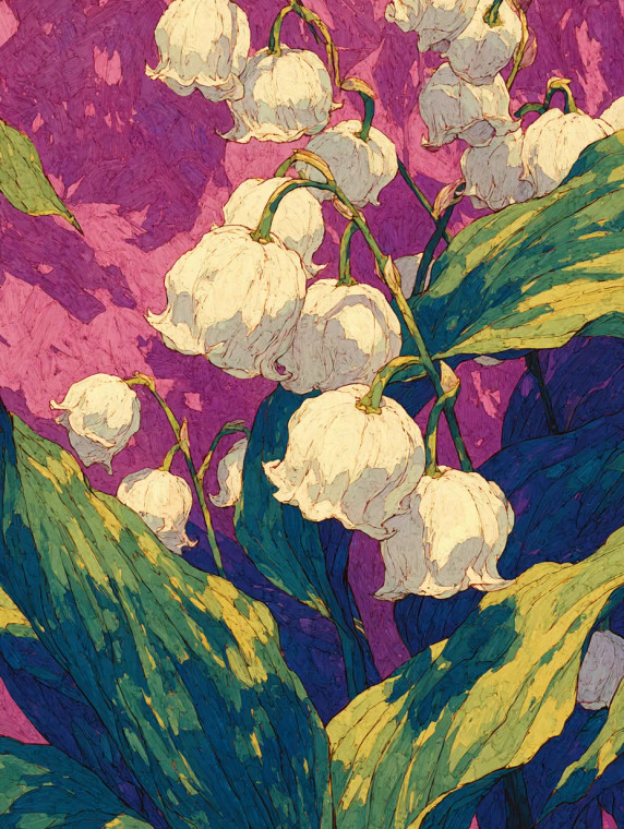 Blooming Lily Valley Vinyl Car Decal Sticker – Waterproof & UV-Resistant 8.213333333333333"