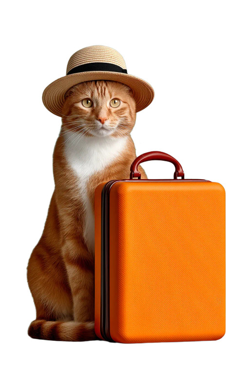 Tourist Cat Vinyl Car Decal Sticker – Waterproof & UV-Resistant 8.96"