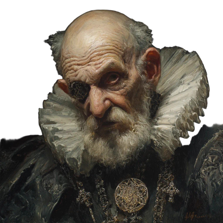 Ghoulish Aristocratic Portrait Vinyl Car Decal Sticker – Waterproof & UV-Resistant 3.4133333333333336"