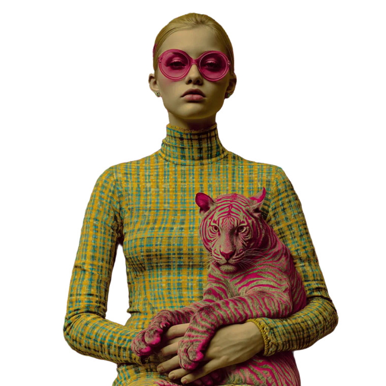 Fashion Model Tiger Vinyl Car Decal Sticker – Waterproof & UV-Resistant 6.826666666666667"