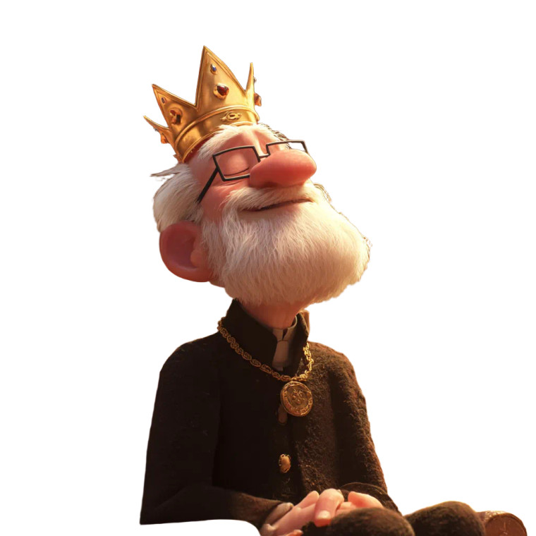 Elderly King'S Awakening Vinyl Car Decal Sticker – Waterproof & UV-Resistant 3.4133333333333336"