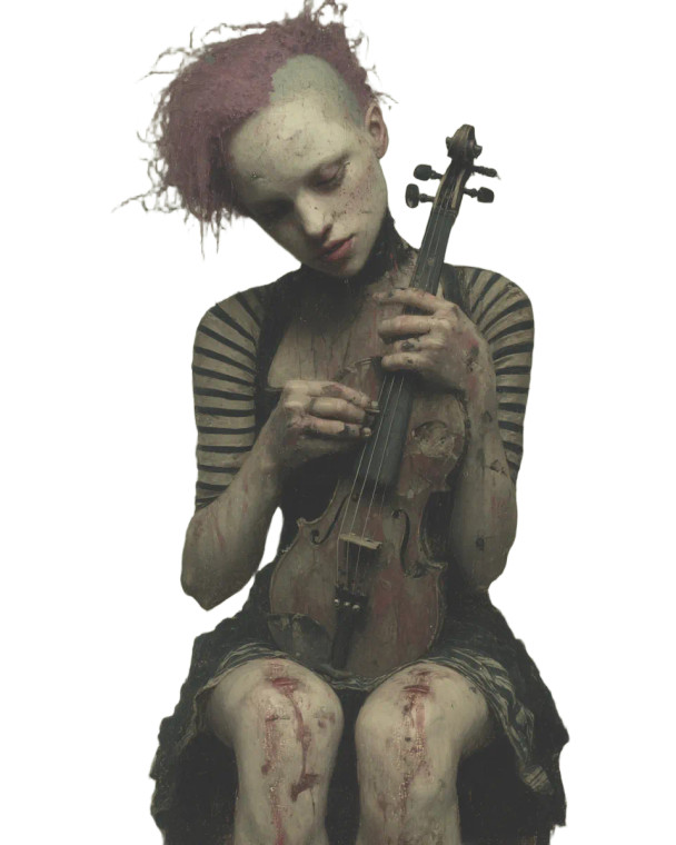 Melancholic Musician Vinyl Car Decal Sticker – Waterproof & UV-Resistant 4.0"