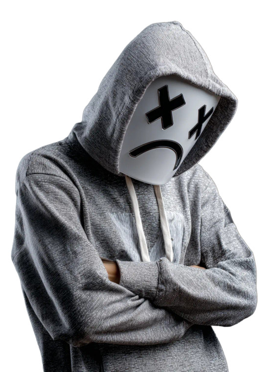 Sad Hacker Vinyl Car Decal Sticker – Waterproof & UV-Resistant 8.213333333333333"