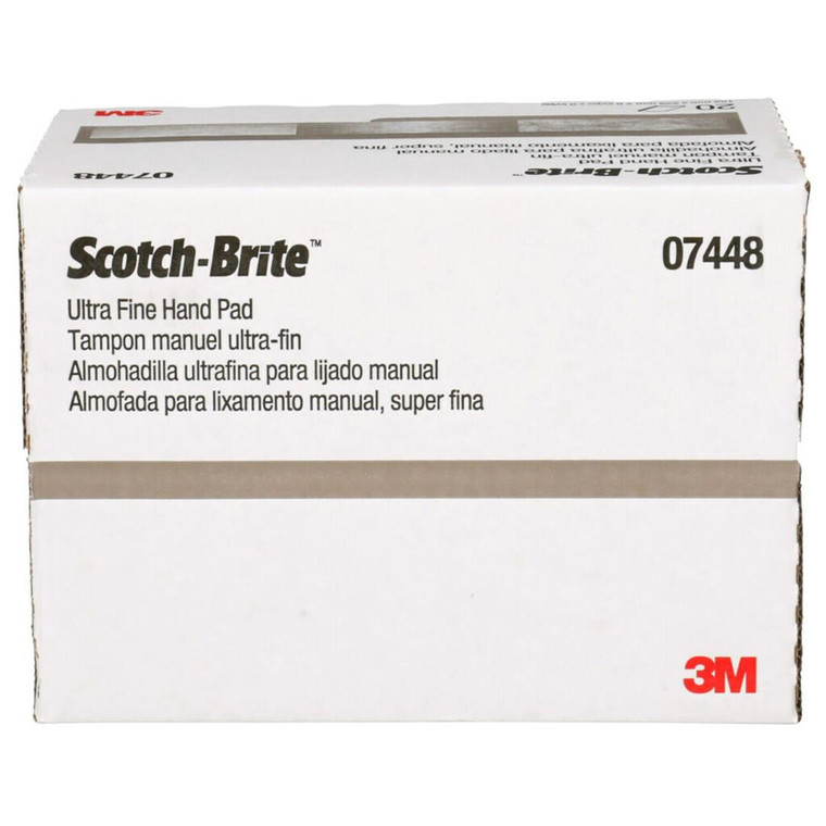 3M Scotch-Brite Sanding Pad | Ultra Fine Finish | Light Cleaning/Finishing | Box of 20