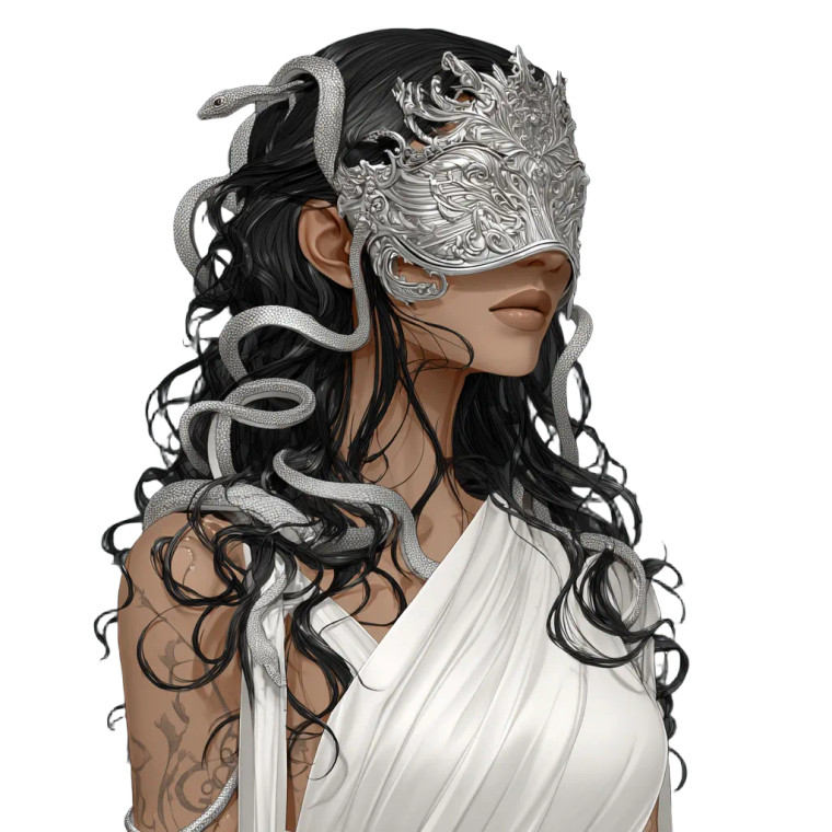 Fantasy Medusa Elf Vinyl Car Decal Sticker – Waterproof & UV-Resistant 6.826666666666667"