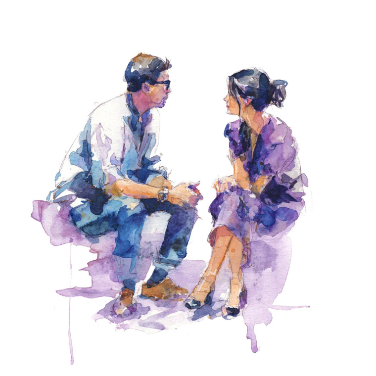 Conversing Figures Vinyl Car Decal Sticker – Waterproof & UV-Resistant 3.4133333333333336"