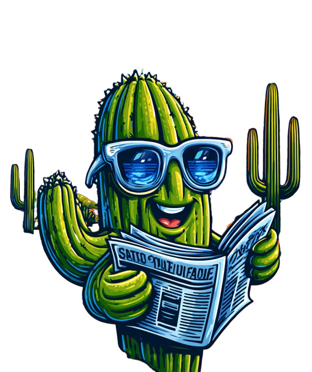 Smiling Cactus Mascot Vinyl Car Decal Sticker – Waterproof & UV-Resistant 4.0"